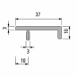 Preview: Alu-Griffleiste Typ J, E6/EV1, L: 2500 mm